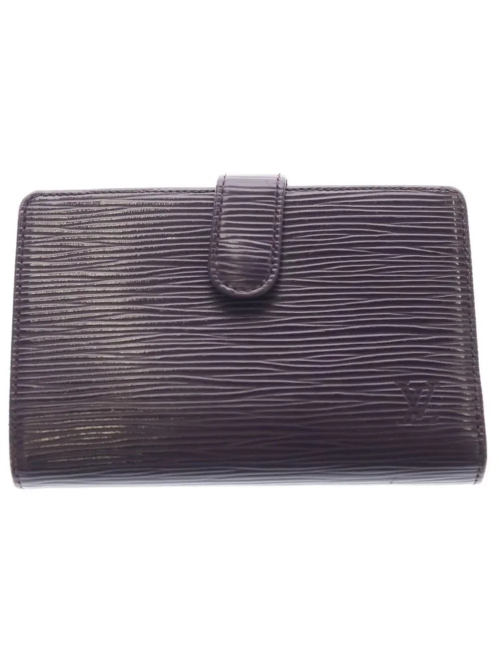 Louis Vuitton Epi Portefeuille Kiss Lock Leather Wallet Bifold Brown
